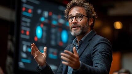 Businessman giving a presentation (1)