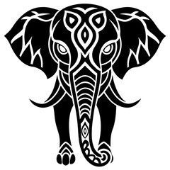  Tribal elephant tattoo design 