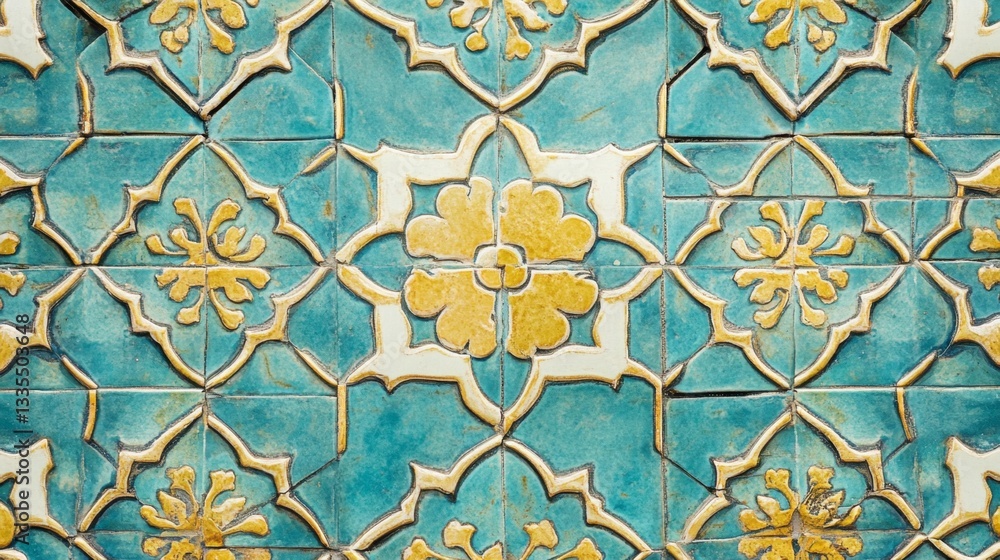 Poster creating a harmonious islamic tile pattern studio digital art design space aesthetic gigapixel copy