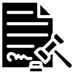 Legal Document Icon Element For Design