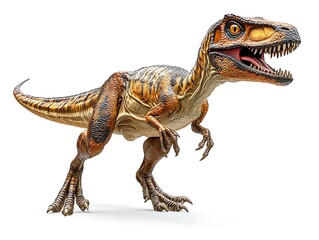 Fototapeta premium A Realistic Render Of A Raptor With Open Mouth And Detail