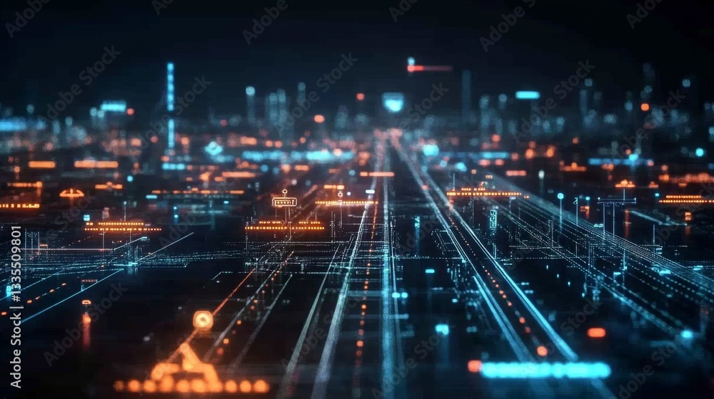 Aufkleber global distribution visualization worldwide gigapixel image digital environment aerial view high-tec