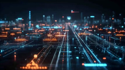 Fototapeta premium Global distribution visualization worldwide gigapixel image digital environment aerial view high-tech representation