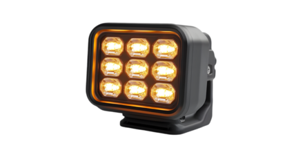LED flood light with powerful beam and compact design ideal for construction lighting night work safety gear or outdoor industrial illumination equipment