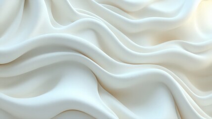 Fototapeta premium Soft White Fabric Drape with Subtle Texture and Gentle Waves