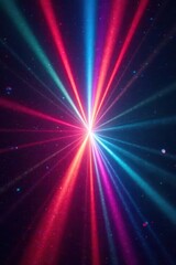 Intense multicolored beams intersect, dynamic light show , energy, bright, powerful