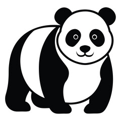 panda  vector art illustration