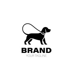 Dog Walking Logo. Dog Walking Logo Design. Dog Walking Logo Brand. Dog Walking Logo Vector Design Isolated on White Background