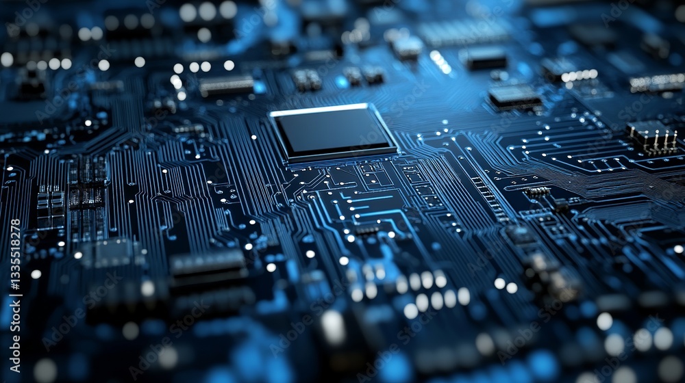 Poster abstract technology background digital circuit board electronic microchip technology innovation mode