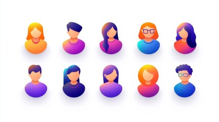 Colorful User Profile Icons