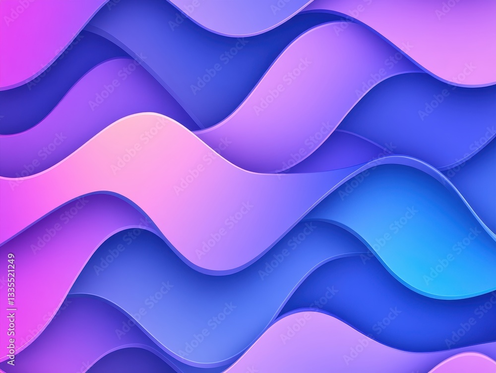 Aufkleber abstract wavy pattern in vibrant pink and blue tones creating a dynamic background