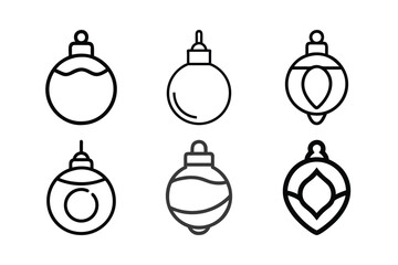 set of christmas ornaments