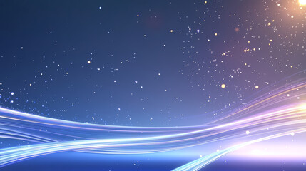 Fototapeta premium Abstract Blue Starry Sky Technology Background