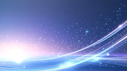 Obraz premium Abstract Blue Starry Sky Technology Background