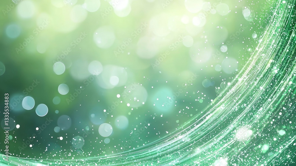 Wall mural an abstract background with green shamrocks for st patrick's day and springtime.