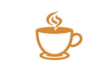 Obraz premium Steaming Hot Beverage Icon A Simple and Elegant Illustration of a Coffee or Tea Cup with Steam