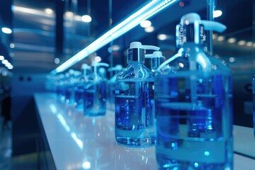 Washing Hands by Alcohol Sanitizers or Alcohol Gel From Pump Bottle Hygiene and Health Care Concept