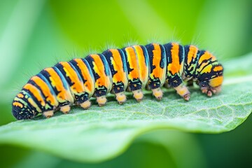 Fototapeta premium Journey of the Striped Wanderer, Caterpillars and metamorphosis