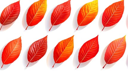 Autumn leaves pattern, red and orange foliage.