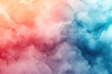 Abstract watercolor cloudscape, vibrant colors, soft blended hues