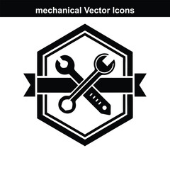 Crossed wrench and hammer icon for repair and maintenance.