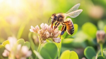 Busy Bee Collecting Pollen