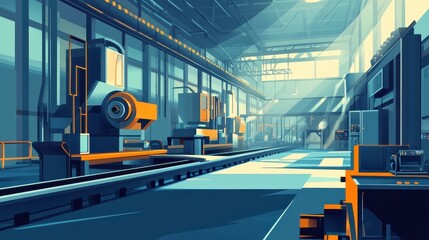 Modern Industrial Workshop Scene