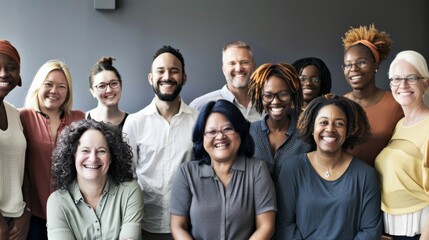 Dynamic Group of Diverse Colleagues Sharing Laughter and Positivity at Their Modern Workplace