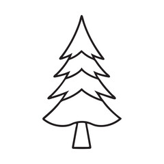 Obraz premium christmas tree vector illustration