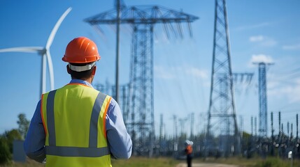 Picturesque Panoramic Shot of Windmill Turbines Turning Wind into Sustainable and Efficient Electrical Power