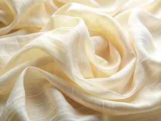 Fototapeta premium Vintage Textured White Batiste Cotton Fabric Close-Up: Subtle Lines & Patterns