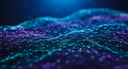 Red de datos digitales futurista en blanco y negro