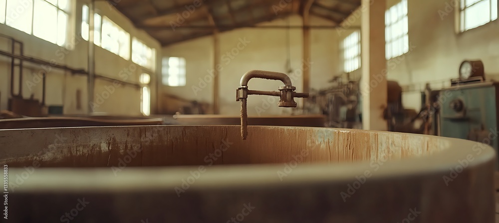 Poster a wide view of a sugar mill performing its routine tasks in the sugar-making process