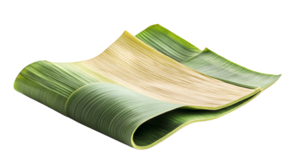 Fresh banana leaf isolated on white background