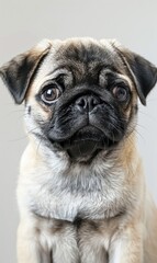 Adorable pet dog wallpaper with cute facial and body fur Generate AI
