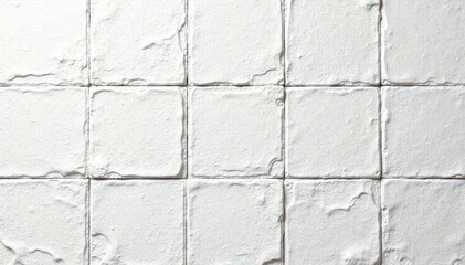 Obraz premium Bright white tiles, rustic floor texture contrast, bathroom design, modern