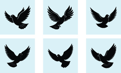 Obraz premium Flying Dove Silhouette vector