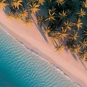 tropical beach with palm