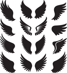wings vector set icon art illustration