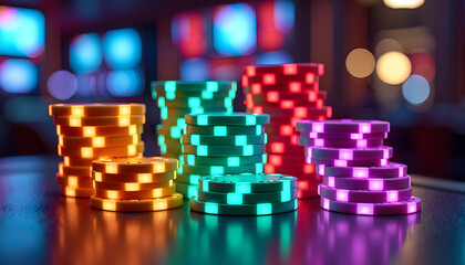 Casino Chips Poker Chips Chips Gambling Casino Poker Game Risk Chance Bet Wager Money Wealth Entertainment 