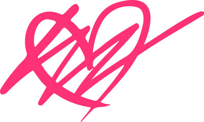 손그림 러블리 하트 아이콘