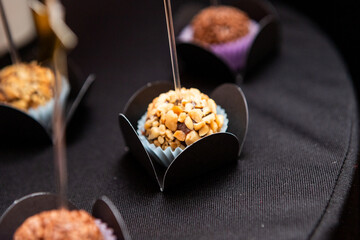 peanut candy on a party table in Rio de Janeiro.