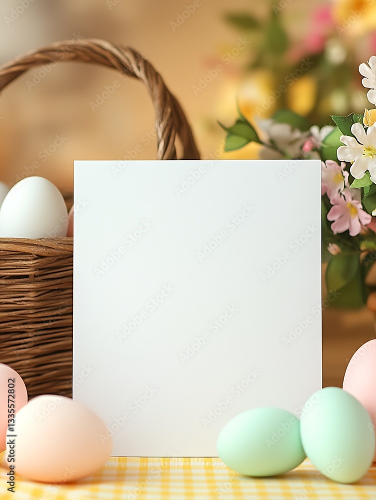 Aufkleber springtime easter celebration with decorative eggs and fresh flowers creating festive atmosphere : g