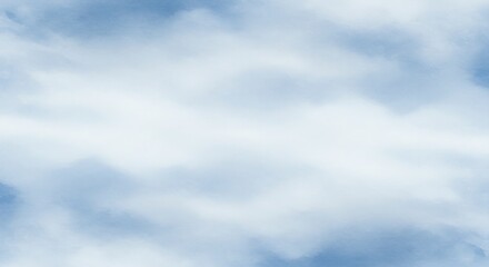 Obraz premium Serene Blue Sky Cloud Background Soft Watercolor Texture Peaceful Atmosphere Abstract Nature Image