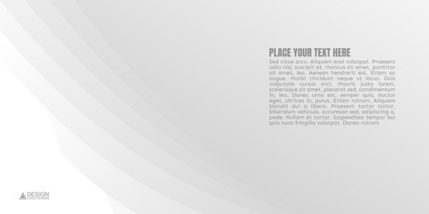 Abstract background with white curved waves, with sample text in the upper right. 