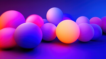 Bright Balloons in Minimalist Harmony, Evoking Joy and Simplicity