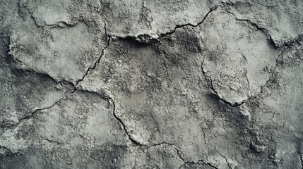 Obraz premium Detailed image showcasing a cracked and weathered gray textured surface