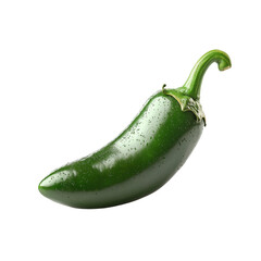 Fresh green jalapeno pepper spice food ingredient isolated on transparent  background png