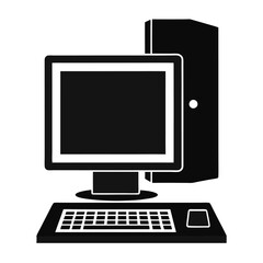 Fototapeta premium Monochrome Desktop Computer Components Design