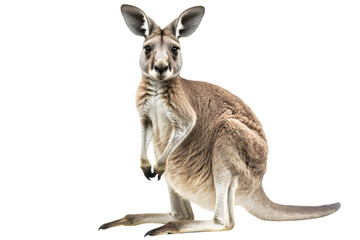Kangaroo Portrait Against Black Background
